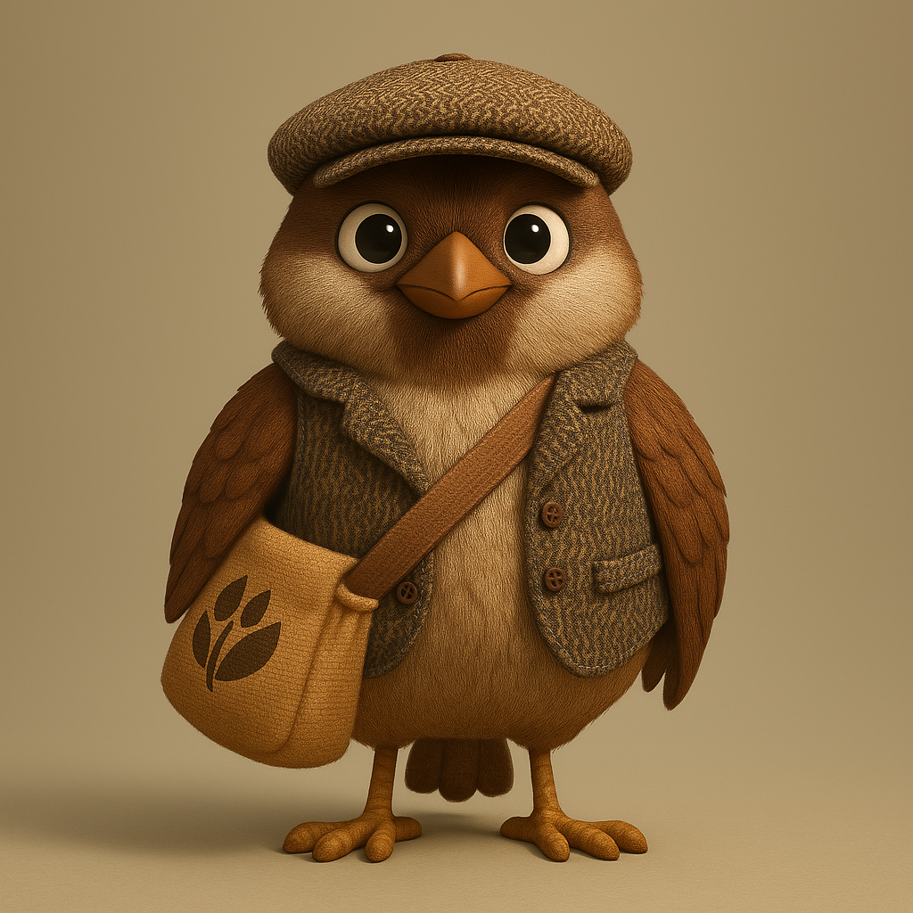 Simon The Sparrow and his magic bag